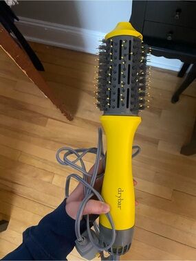 Drybar Yellow and Gray Round Hot Air Styling Brush